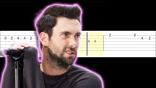 Maroon 5 CupcakKe  Misery x CPR Remix Easy Guitar Tabs Tutorial [upl. by Koenraad]