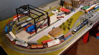 N Scale temporary layout Kato M1 V6 V5 amp V1 [upl. by Hett]