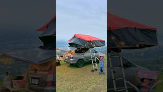 Setting up rooftop tent madlifeoverland innova2kd campervan innova familycamping [upl. by Augy674]