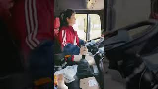 Beautiful truck driver lover girl automobile travel love song songshoot internetsensation [upl. by Ping]