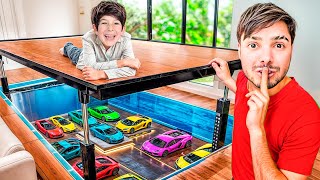 CONSTRUÍ una PISTA DE AUTOS SECRETA para BABY RICK [upl. by Nerraj]