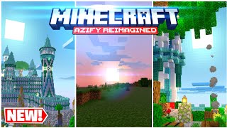 NEW Water Reflection Shader😱💥  AziFy Reimagined V3  MCBE 121 Shaders [upl. by Ahteral]