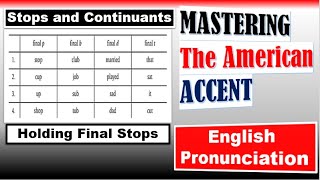 Stops and Continuants  Holding Final Stops  Mastering the American Accent  pronunciations [upl. by Nolyk32]