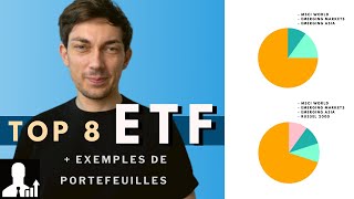 TOP 8 des ETF pour PEA  4 exemples de portefeuilles à utiliser en 2022 [upl. by Reinold465]