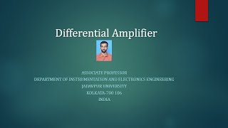 Differential amplifier [upl. by Kcirded]