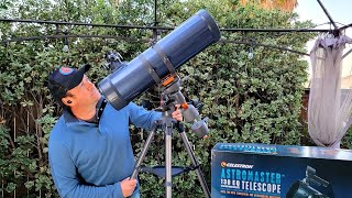 Celestron AstroMaster 130EQ Costco Unboxing [upl. by Dragone]