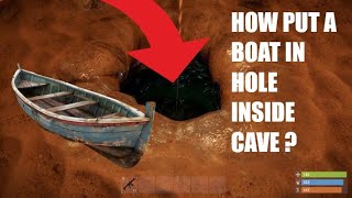 Rust  How to put a boat inside cave   Tutorial Video [upl. by Nnaaihtnyc]