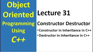 Constructor and Destructor in Inheritance in C  object oriented programming c tutorial  30 [upl. by Childs284]