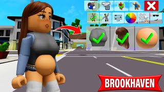 HOW TO PUT ON A PREGNANT BELLY IN BROOKHAVEN [upl. by Shaer]