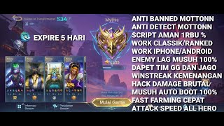 UPDATE SCRIPT RANK BOOSTER  ENEMY LAG MUSUH AUTO WISNTREAK 100  MOBILE LEGENDS 2024 [upl. by Noiro]