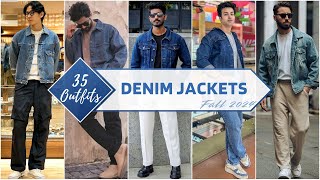 35 Ways to Style Denim Jackets In Fall 2024  Mens Fashion [upl. by Shaff]