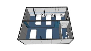 container house used as military field disaster medical mobile modular container hospital [upl. by Llenral]