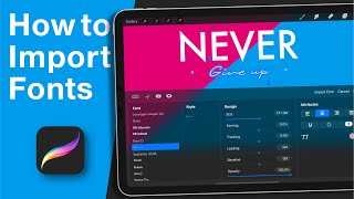 How To Download FREE Fonts on Procreate on All iPad [upl. by Natale524]