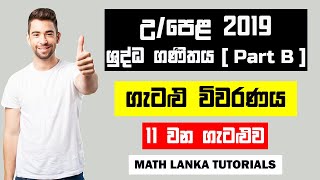 AL Combined Mathematics past paper 2019 part B [upl. by Aicilihp]