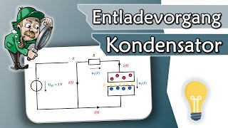 Wie funktioniert ein Kondensator Entladevorgang Spannung und Strom  Gleichstromtechnik  12 [upl. by Gwenny]