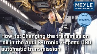 Changing the transmission oil in the Audi STronic automatic transmission 7speed DSG 0B5 [upl. by Ecile]