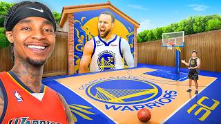 I Built FlightReacts a Steph Curry Basketball Court [upl. by Aihseym915]