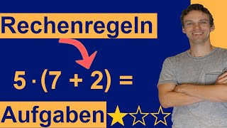 Rechenregeln Vorfahrtsregeln beim Rechnen  3 einfache Übungsaufgaben mit Lösung und Erklärung [upl. by Yenaj]