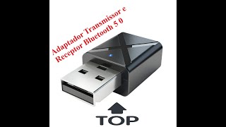 Adaptador Transmissor e Receptor Bluetooth 50  TOP [upl. by Radford]