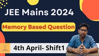 JEE MAIN 2024 SPEED SOLUTIONS SHIFT2  APRIL SHIFT  PROBLEM SOLVING [upl. by Natascha]