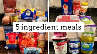 5 SUPER EASY 5 INGREDIENT MEALS TO SAVE MONEY  EASY MEALS ON A BUDGET  THE SIMPLIFIED SAVER [upl. by Eenet]