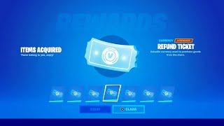 UNLIMITED REFUND TICKET GLITCH in FORTNITE [upl. by Eeima]