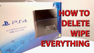 How To Factory Reset Completely Erase Everything PS4 [upl. by Oflunra]