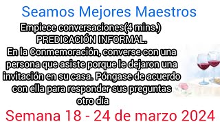 Empiece conversaciónes 4 Mins Predicación Informal ✅ Semana 18  24 de marzo 2024 [upl. by Hugibert313]