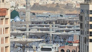 Masjid E Nabwi  Uhad mountain from top of the Hotel [upl. by Neicul]