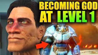 BECOME GOD AT LEVEL 1 IN FALLOUT 4  FALLOUT 4 XP MIRV PISTOL AND X01 ARMOUR GLITCH WORKING 2024 [upl. by Nirac795]