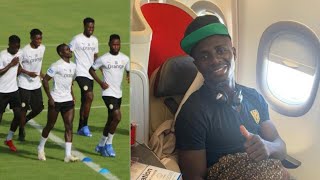 Larrivé de sadio mané pour préparer son nouvelle match vs bénin  soutient pour gana après son [upl. by Omissam]