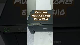 Epson L3110 Photocopy Multiple Copies [upl. by Winton285]