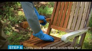 Cleaning your wood with SEMCO Teak Cleaner [upl. by Ettenim]