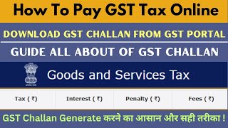 How to Payment GST challan online 2024  GST Tax Payment Online  GST payment कैसे करें  gst [upl. by Enoved]