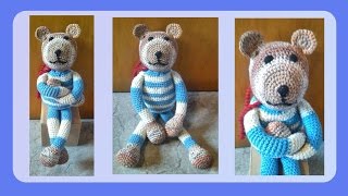 Häkeln  Amigurumi  Cooler Bär Bruno  Julebuergerfee [upl. by Adnolahs552]