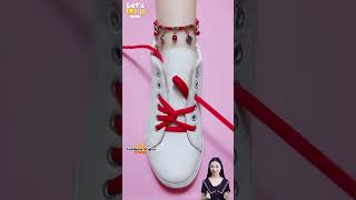 Tie shoelaces trendy crisscross design Sneaker lacing tips shorts shoeslacestyles viral [upl. by Kaile567]