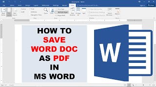 How To Convert Word Doc as PDF [upl. by Esdnyl]