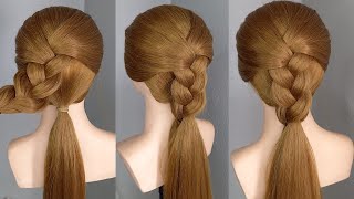 The easiest daily hairstyle for girls  A distinctive braid in a new way  Very fast and beautiful [upl. by Lai]