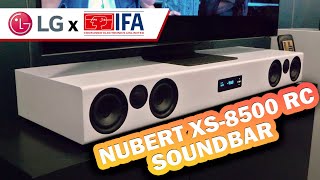 NUBERT nuPRO XS8500 RC Dolby Atmos SOUNDBAR auf der IFA 2022 [upl. by Linnie]