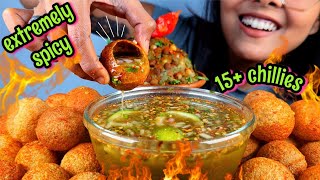 SPICY PANIPURI CHALLENGE  PANIPURI EATING CHALLENGE  INDIAN STREET FOOD  EATING VERY SPICY FOOD [upl. by Llerdnod]