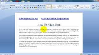 MS Word  Format Text Better with Justify Alignment [upl. by Yllod]