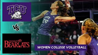 22 TCU vs Cincinnati 2024 NCAA Volleyball Full Match Replay [upl. by Norit966]