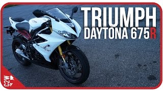 2017 Triumph Daytona 675R  First Ride [upl. by Kaliope]