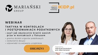 TAKTYKA W KONTROLACH I POSTĘPOWANIACH PODATKOWYCH fiskus kontrolepodatkowe podatki [upl. by Kela]