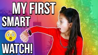 Tiana Playing With Her First Smart Watch Haul Kurio 20 For Christmas 2017 [upl. by Suicul]