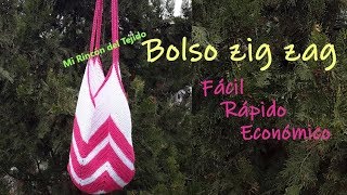 Como tejer un hermoso bolso Zig Zag a crochet ganchillo tutorial paso a paso Parte 1 de 2 [upl. by Emirej]