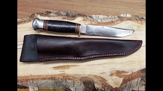 How To Make A Leather Knife Sheath by Harry Rogers [upl. by Helfand327]