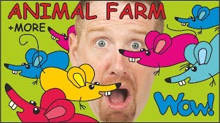 Animal Farm with Steve and Maggie  MORE Stories for Kids  Cartoon Story from Wow English TV [upl. by Yrac202]