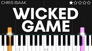 Chris Isaak  Wicked Game  EASY Piano Tutorial [upl. by Yral]