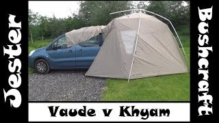 Vaude Tailgate Awning Review amp Khyam Comparison [upl. by Ahsilat]